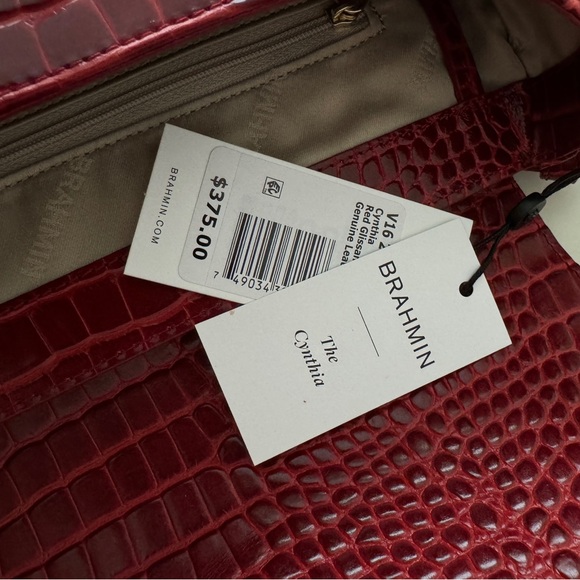 Brahmin Red Cynthia Shoulder Bag - Picture 5 of 5